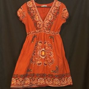 Orange Paisley Maurice’s Boho Dress